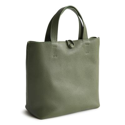 Vera Bradley Mini Original Tote in Leather - Bronze Green