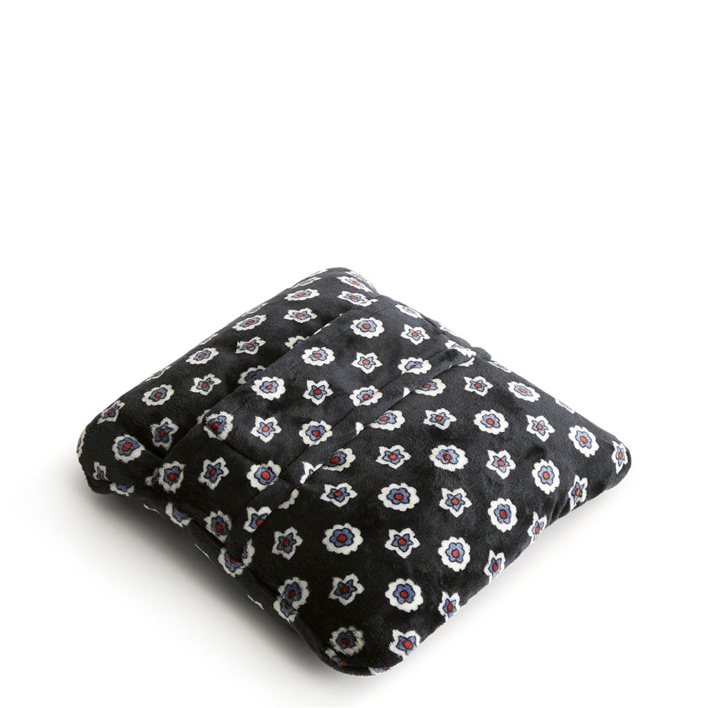 Vera Bradley Plush Travel Blanket - Mini Flower Dot Black