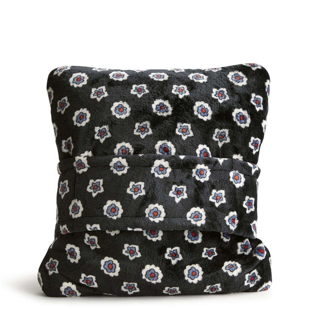 Vera Bradley Plush Travel Blanket - Mini Flower Dot Black