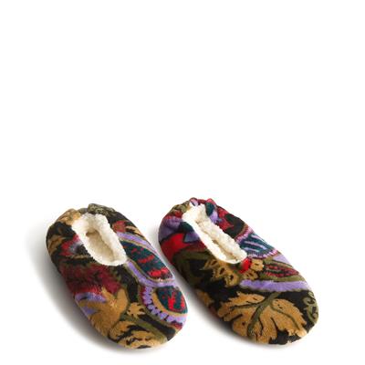 Vera Bradley Fleece Slipper Socks-Midnight Garden Party