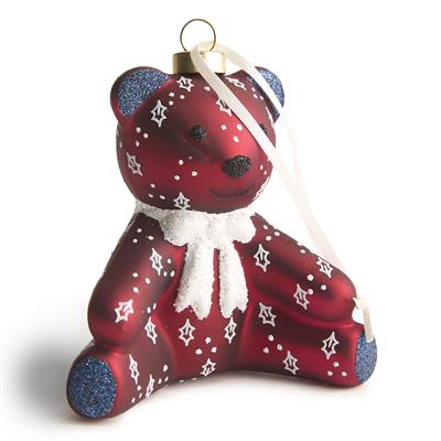 Vera Bradley Bear Ornament- Holly Teddy