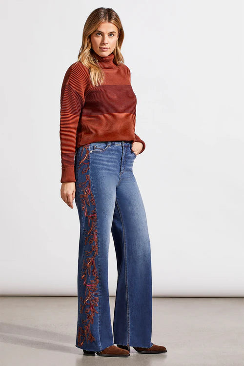 Tribal Brooke High Rise Jeans with Side Embroidery