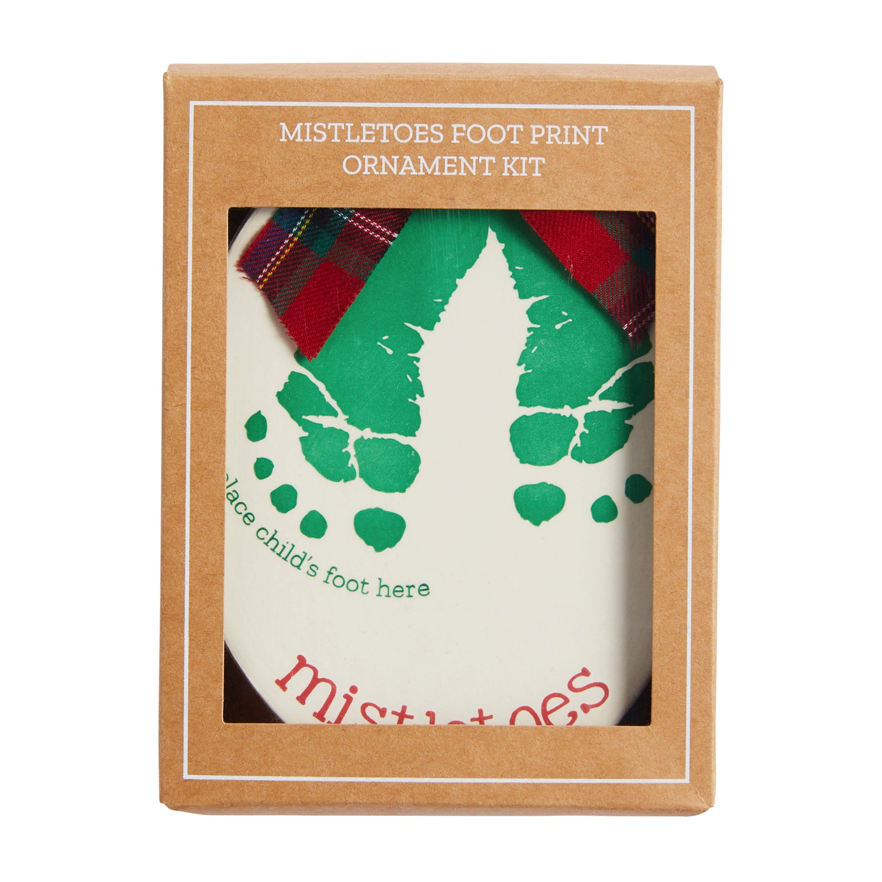 Mudpie Christmas Foot Print Ornaments