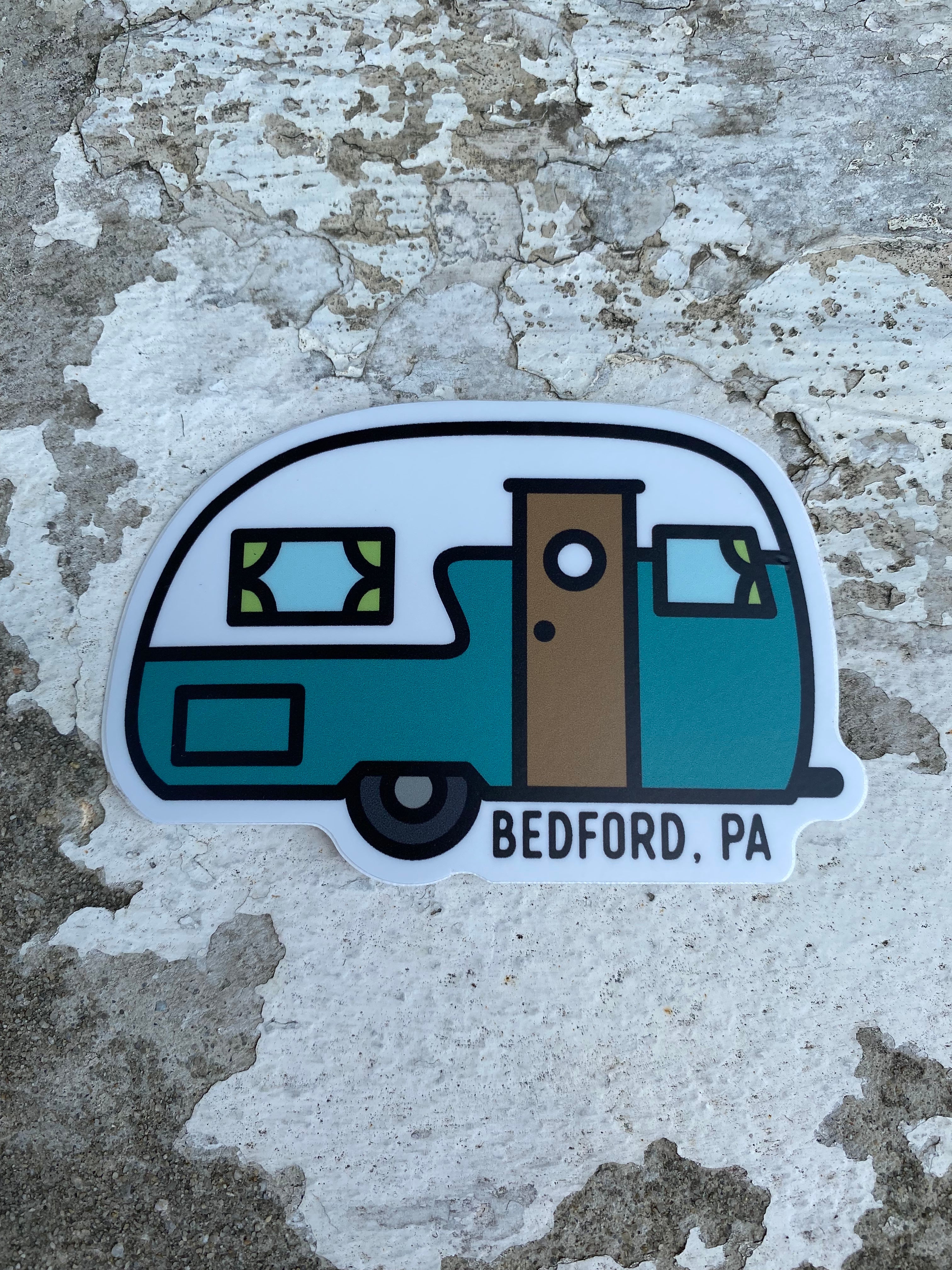 Blue Camper Bedford, PA Sticker