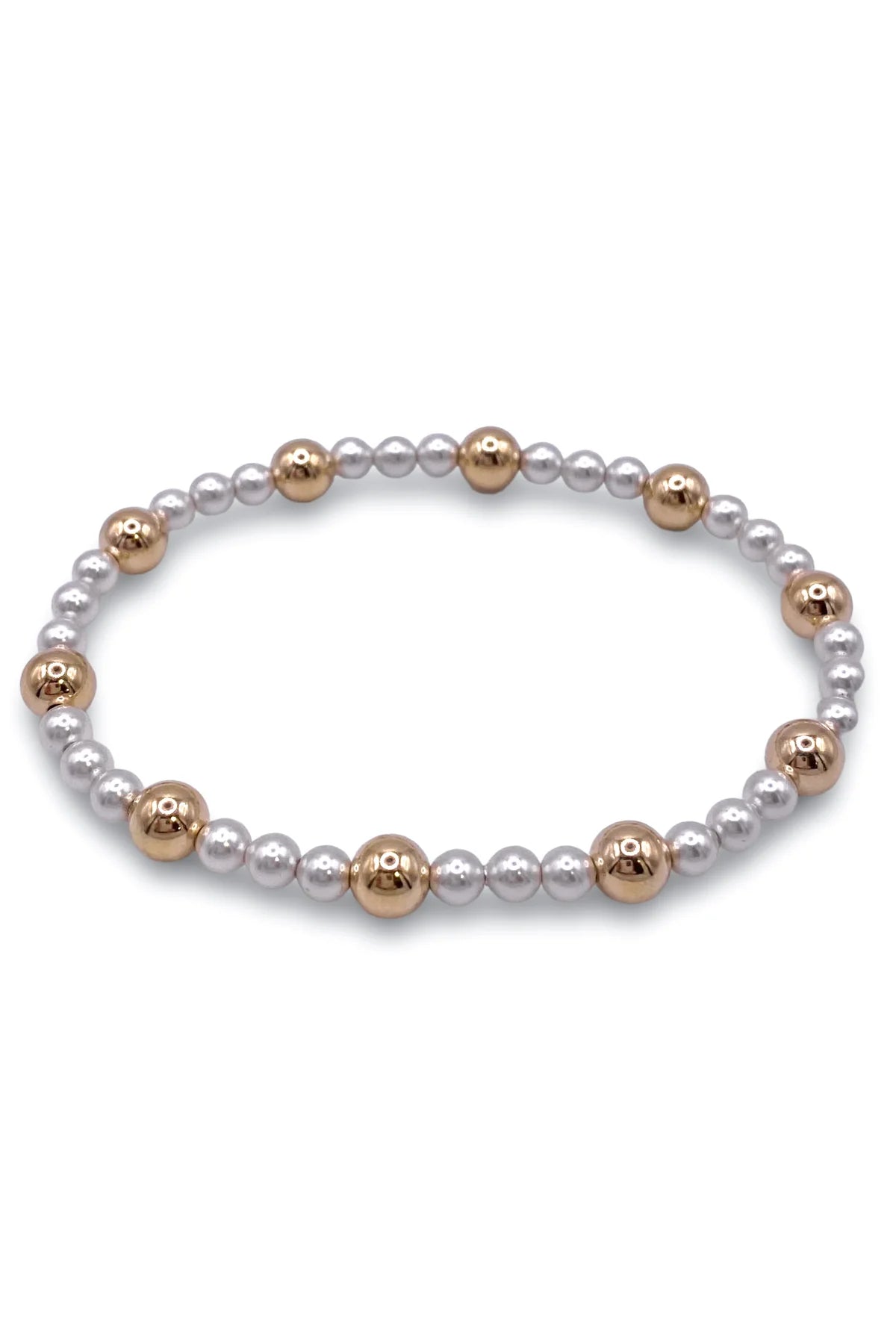 enewton Sincerity Pattern Bracelet - Pearl 4mm Gold 6mm