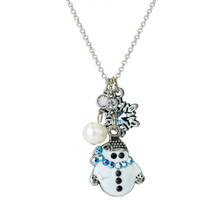 Anne Koplik Frosty Winter Snow Crystal Jumble Necklace