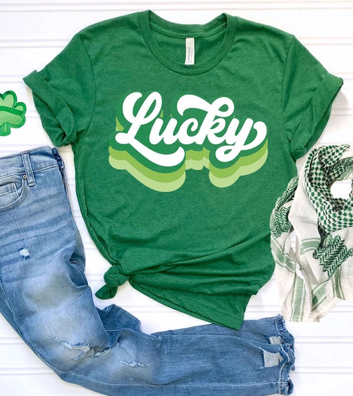 St Patricks Day - Lucky Retro T-Shirt