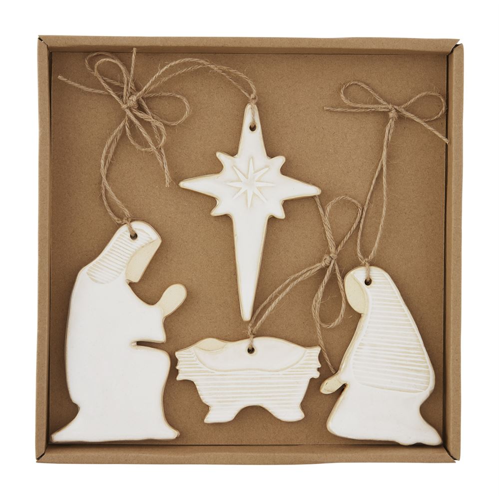 Mudpie Nativity Ornament Set