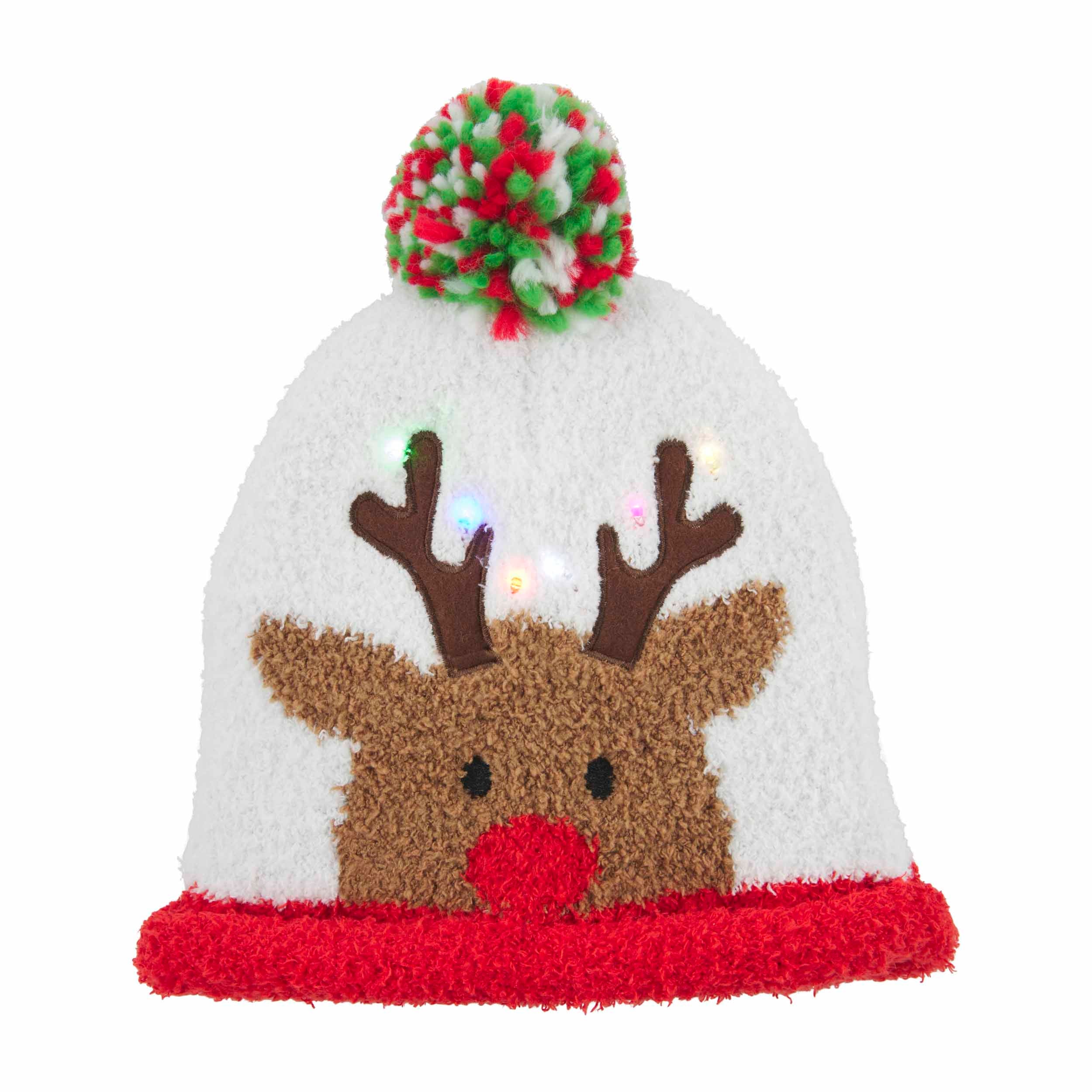 Mudpie Santa or Reindeer Light-Up Hats