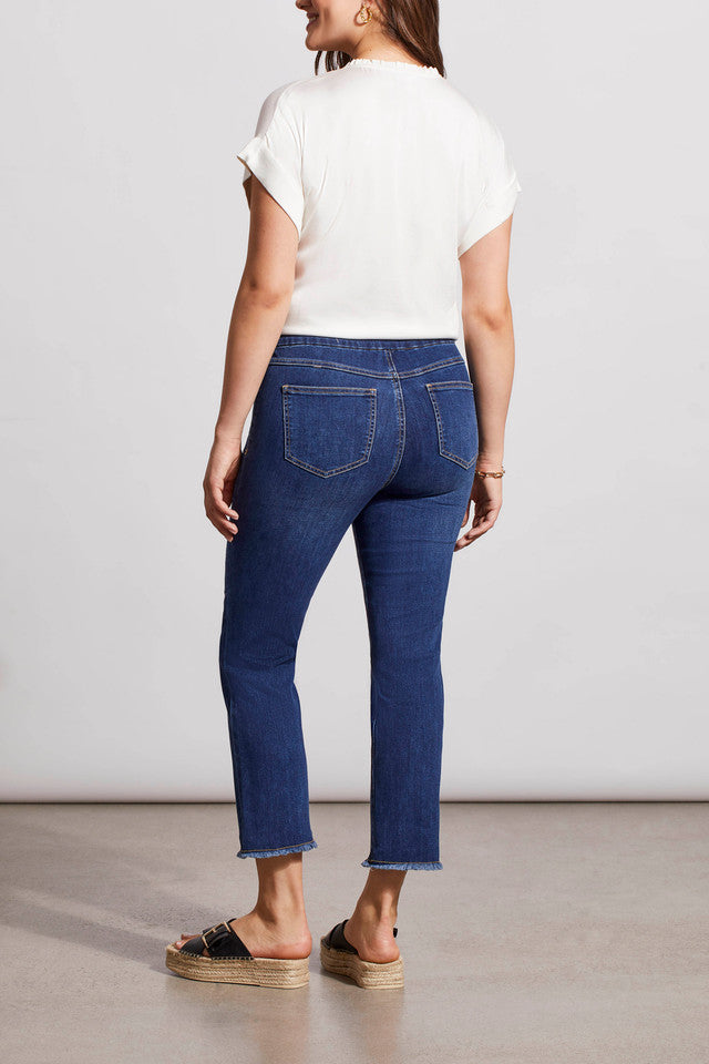 Tribal Audrey Pull-on Straight Crop Jean