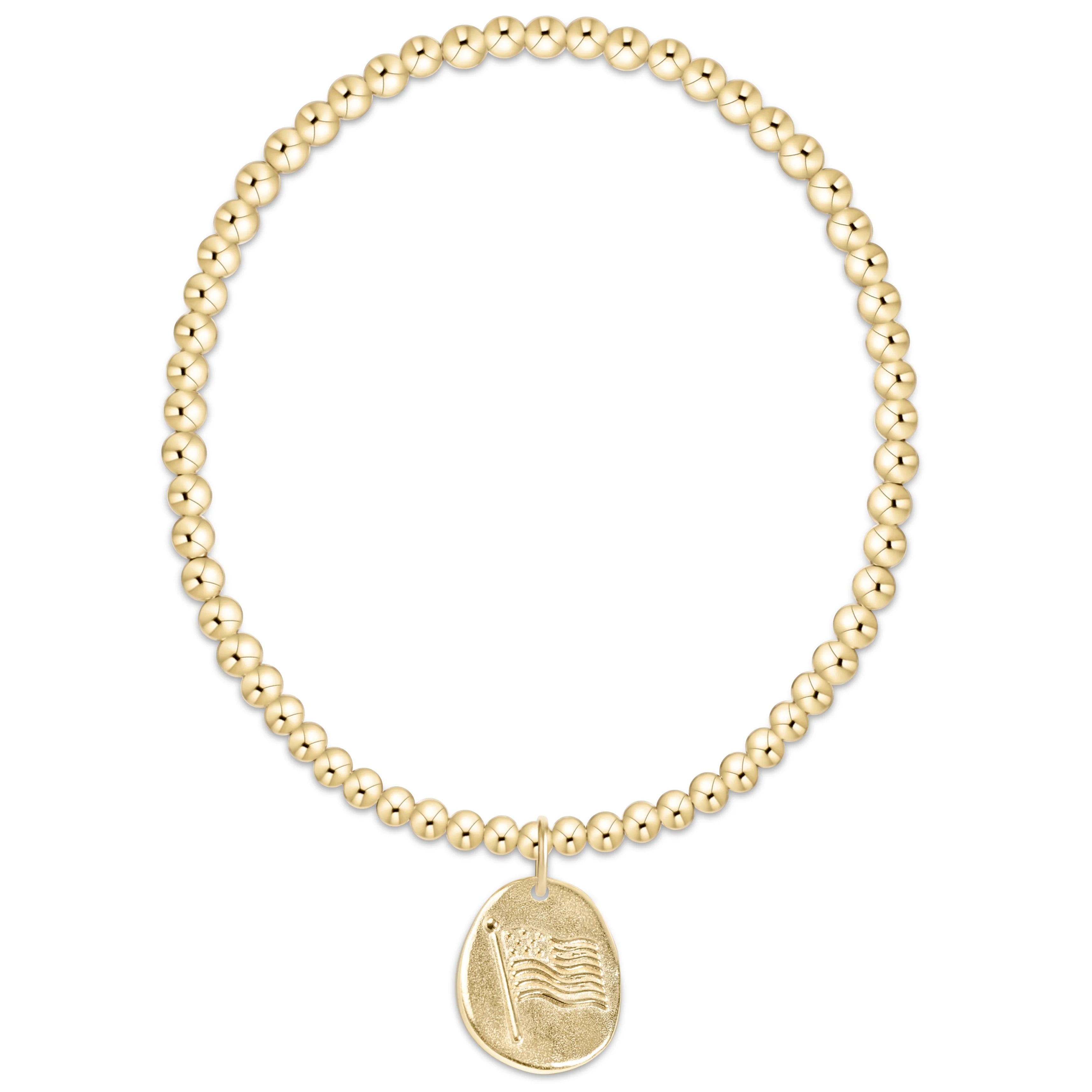 enewton Extends | Classic Gold 3mm Bracelet | Inspire America Gold Disc