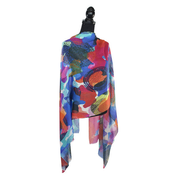 Carnival Dotted and Swirled Print Scarf