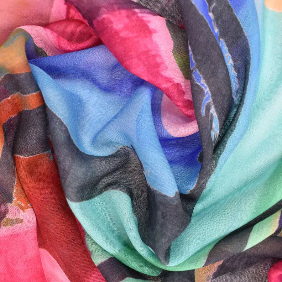 Nelly Abstract Cotton/Modal Scarf