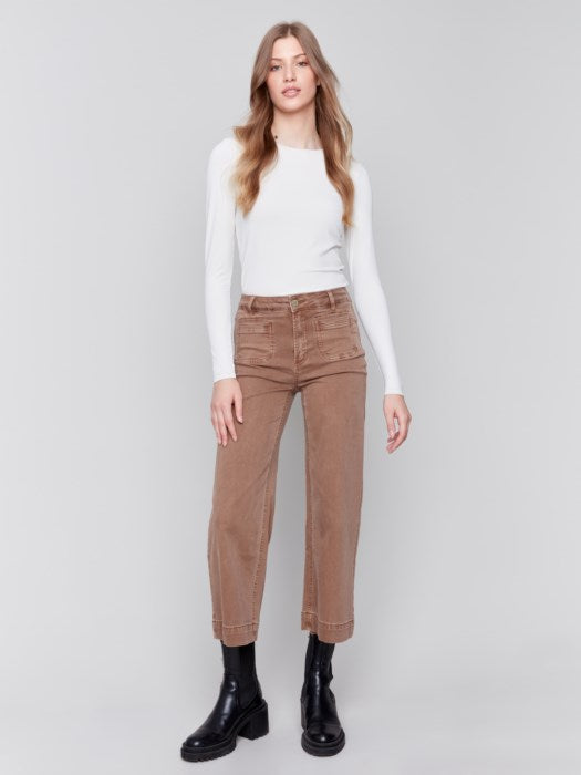 Charlie B Front Patch Pocket, Flare Leg Pant