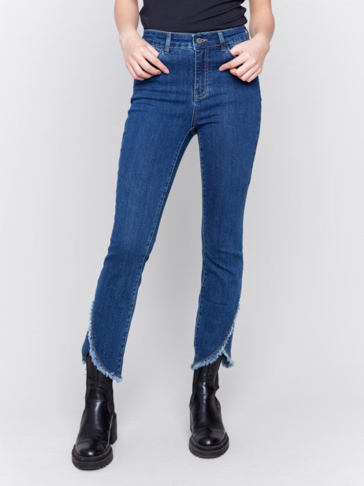 Charlie B Front Tulip Hem Bootcut Leg Pant