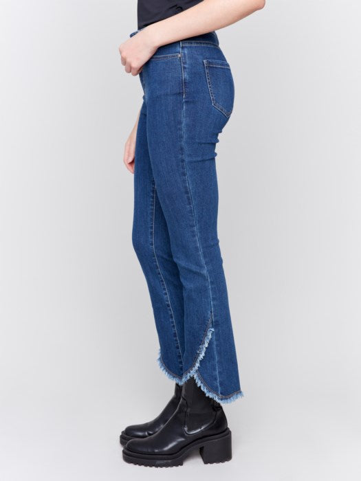 Charlie B Front Tulip Hem Bootcut Leg Pant