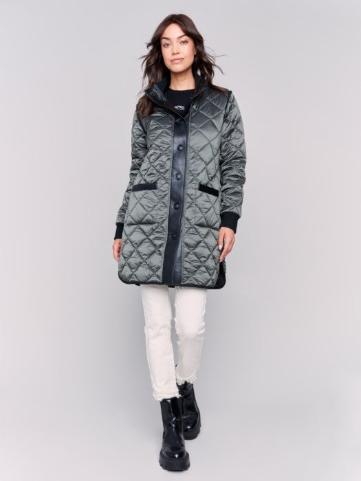 Charlie B Reversible Quilted Puffer Jacket