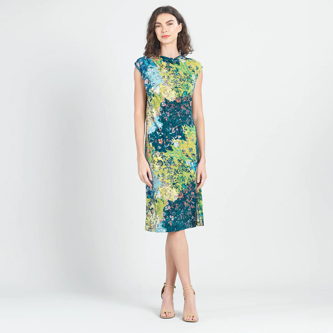 Clara Sunwoo Side Slit Midi Dress - Floral Patch