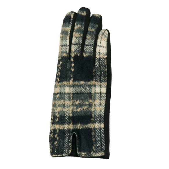 Dawn Plaid Touch Screen Fingertip Gloves