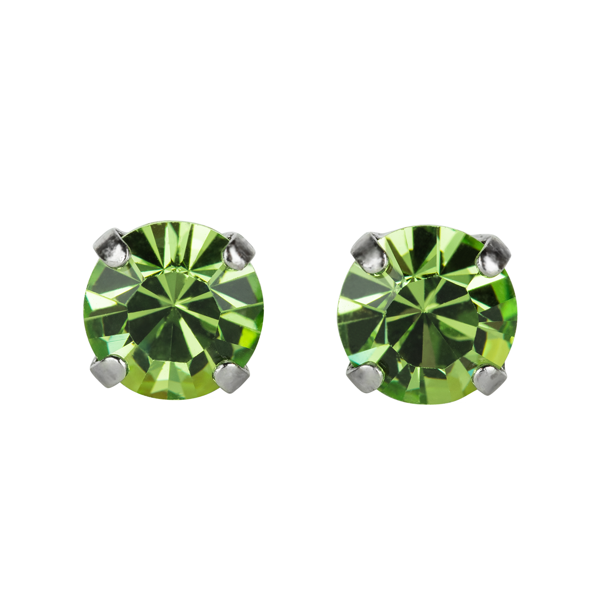 Mariana Silver Must-Have Crystal Post Earrings in "Peridot”
