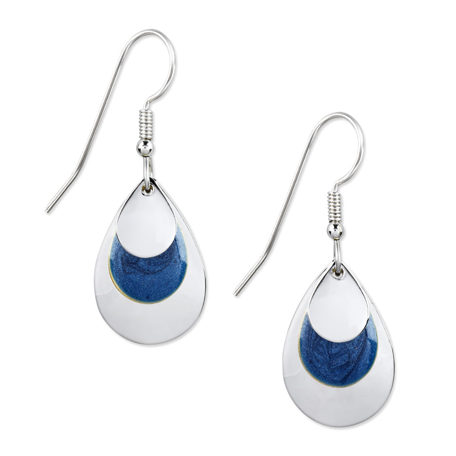 Silver Forest Silver & Blue Earrings