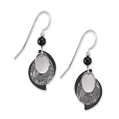 Silver Forest Layered Paisley Earrings