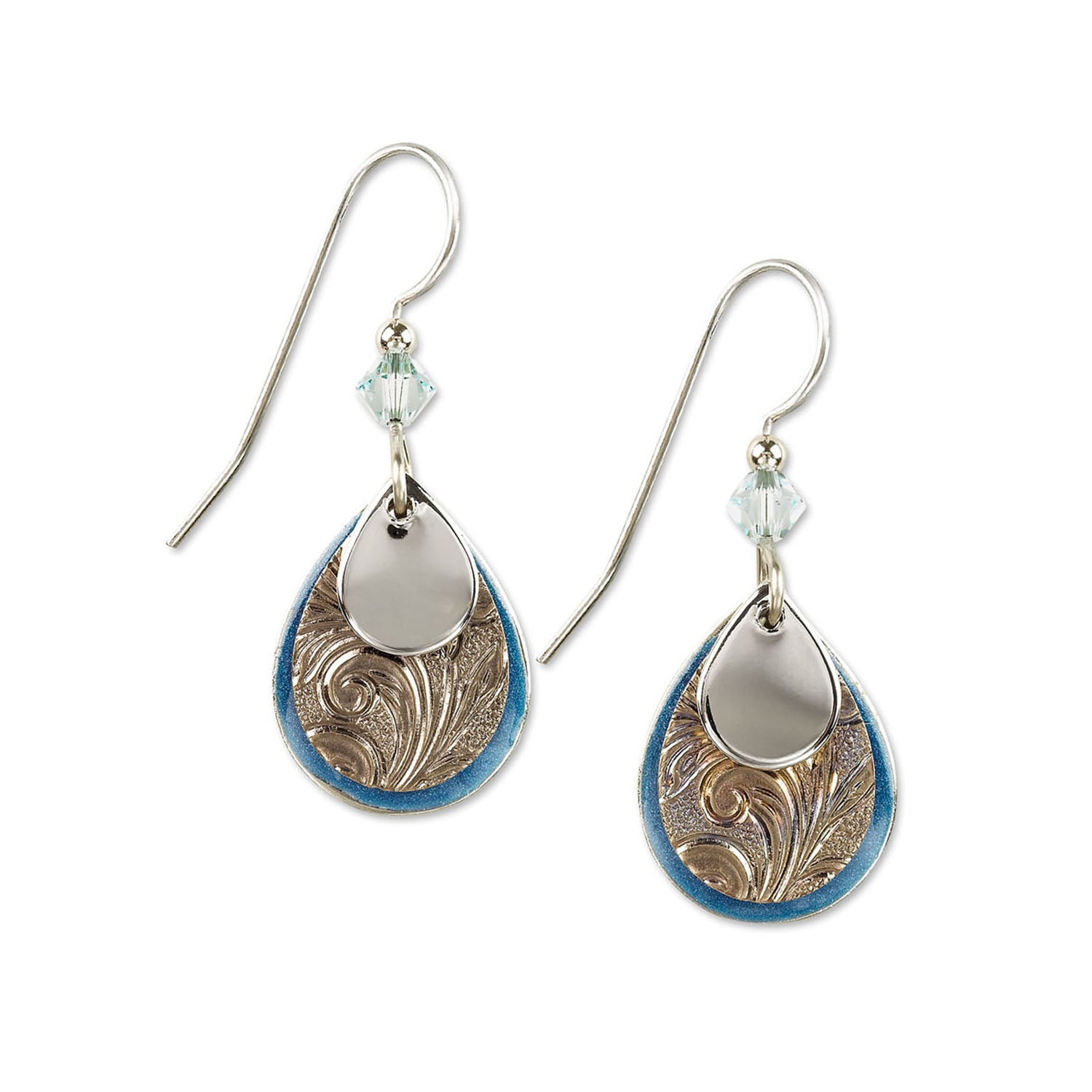 Silver Forest Silver & Blue Earrings