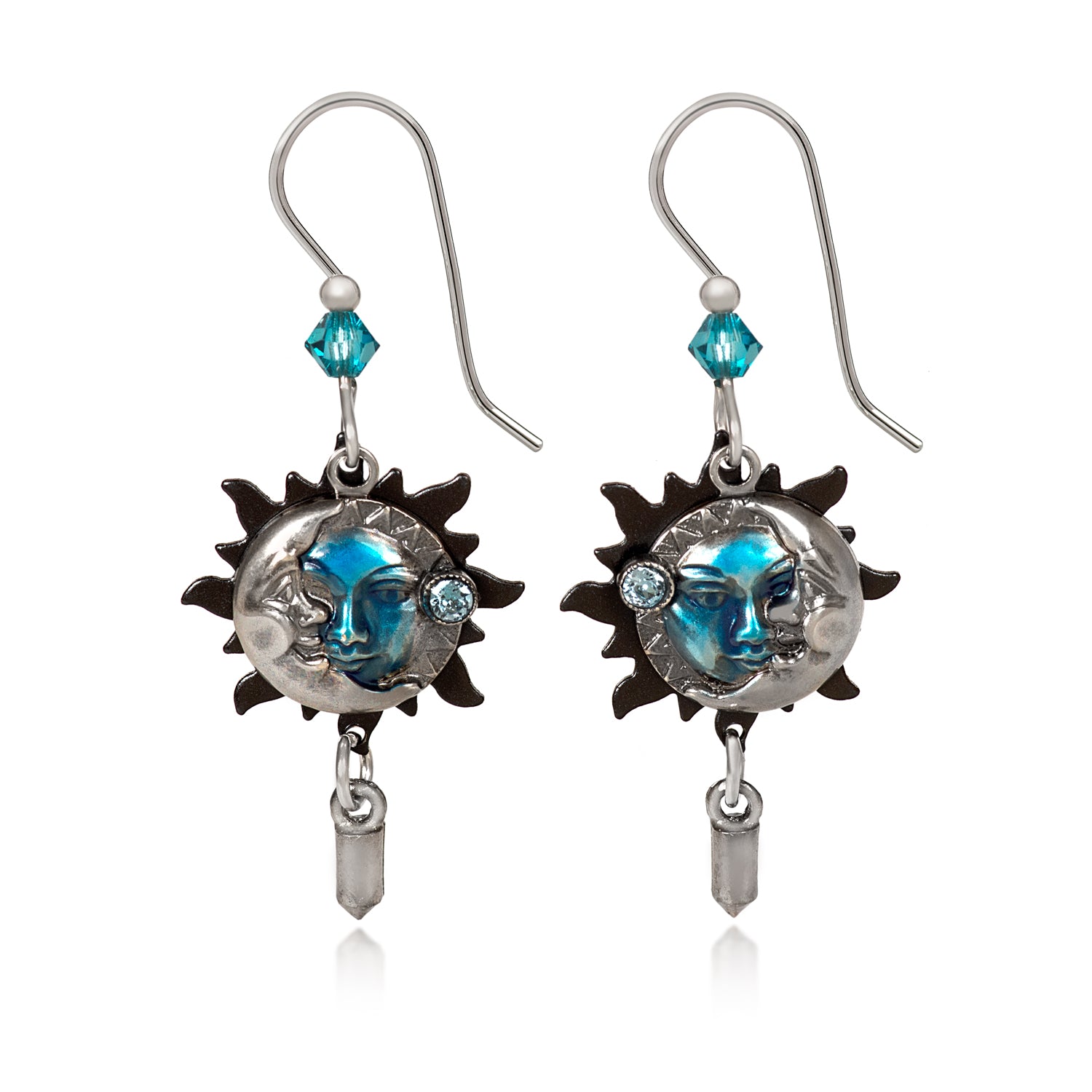 Silver Forest Celestial Earrings