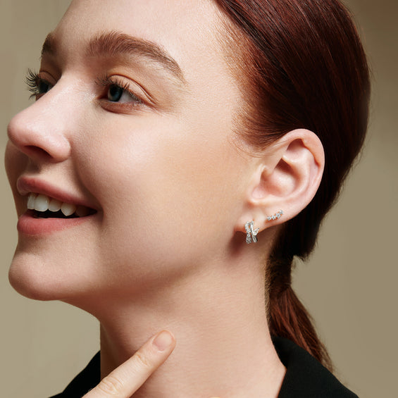 Ania Haie Sparkle Climber Stud Earrings