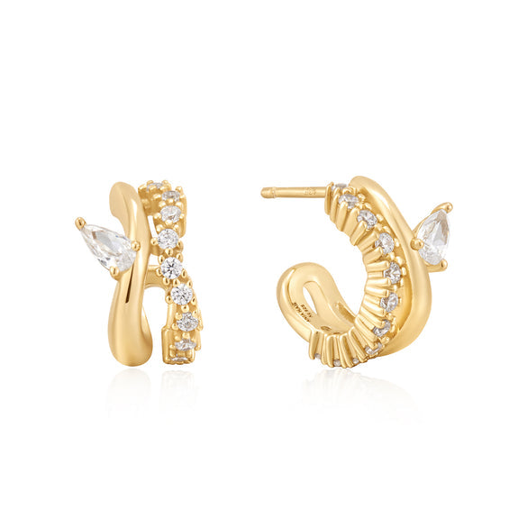 Ania Haie Sparkle Double Hoop Stud Earrings