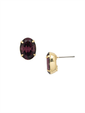 Sorrelli CRYSTAL CHAMPAGNE- Cushion Cut Solitaire Stud Earrings~ EBX10RHCCH  | Adares Boutique