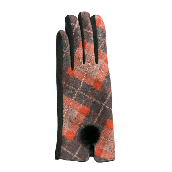 Edith Plaid Touch Screen Fingertip Gloves