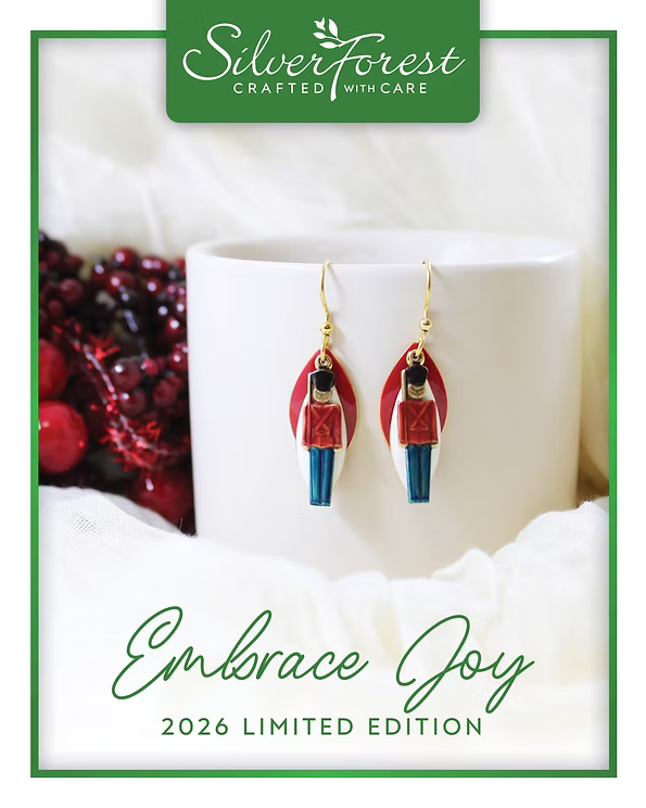 Silver Forest Layered Toy Soldier Earrings