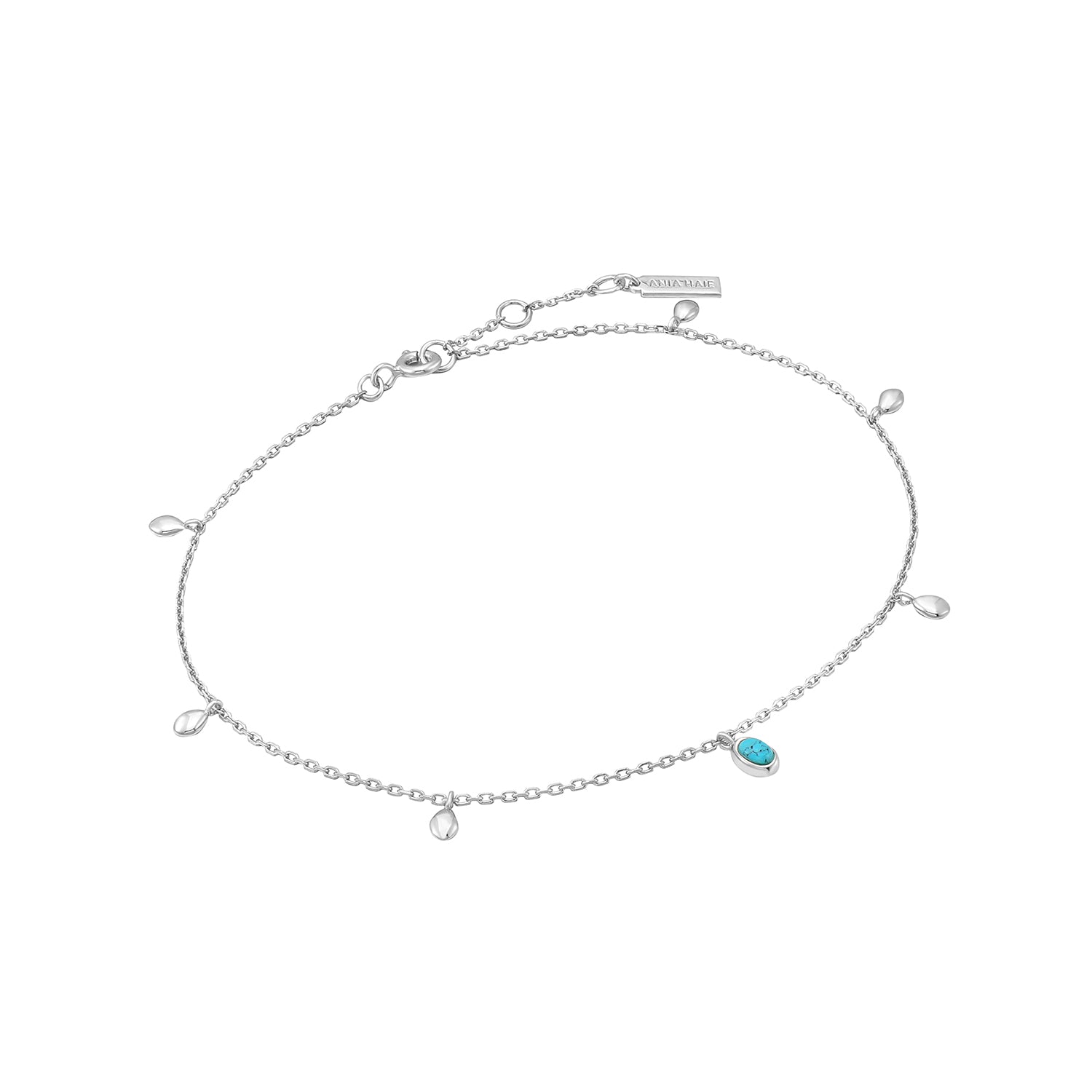 Ania Haie Making Waves- Turquoise Drop Pendant Anklets