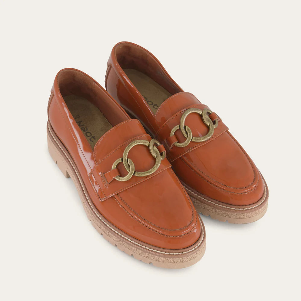 NAOT Fremont- Burnt Orange Patent Leather