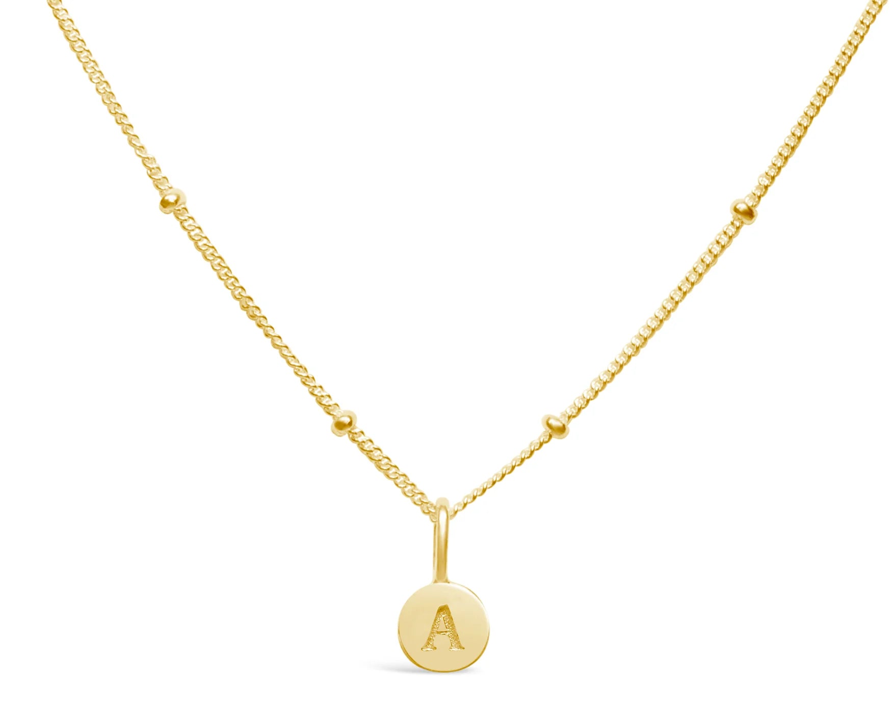 Stia Mini Love Letter Necklaces in Gold