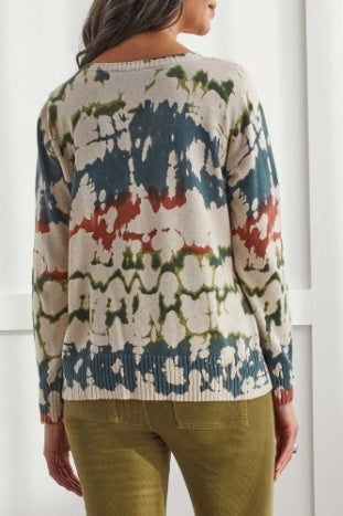 Tribal Abstract Print Cotton Sweater