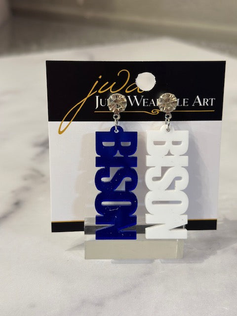 Bedford Bison Game Day Acrylic Earrings