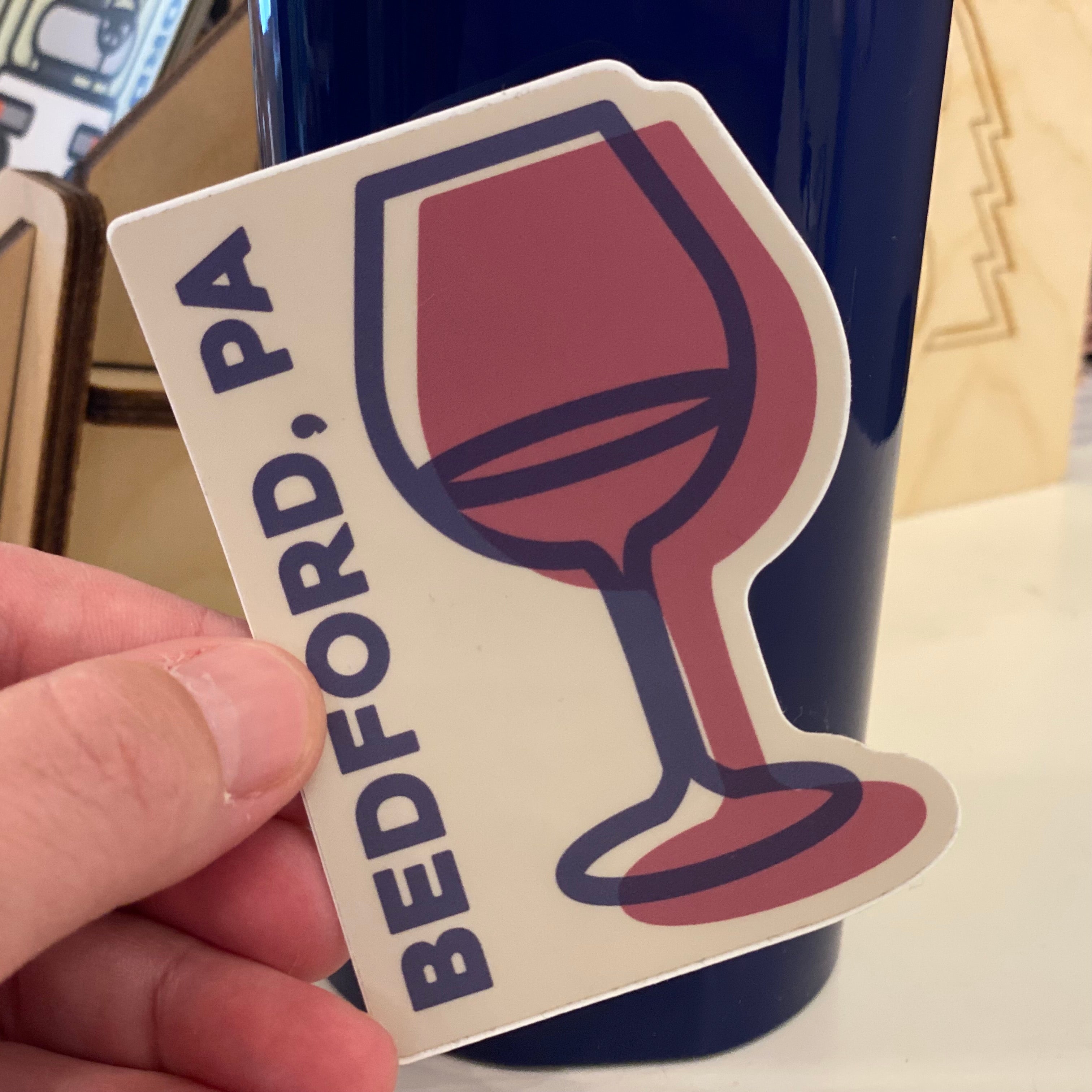 Wine Glass Bedford, PA Sticker