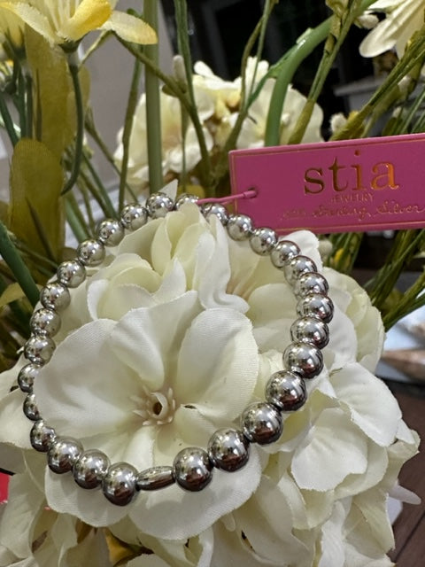 Stia Classy & Comfortable Beaded Stretch Bracelets - 6MM Round