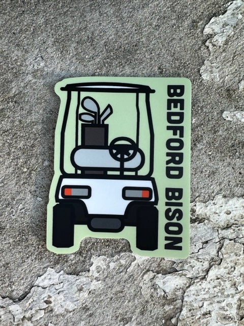 Bedford Bison Golf Cart Sticker