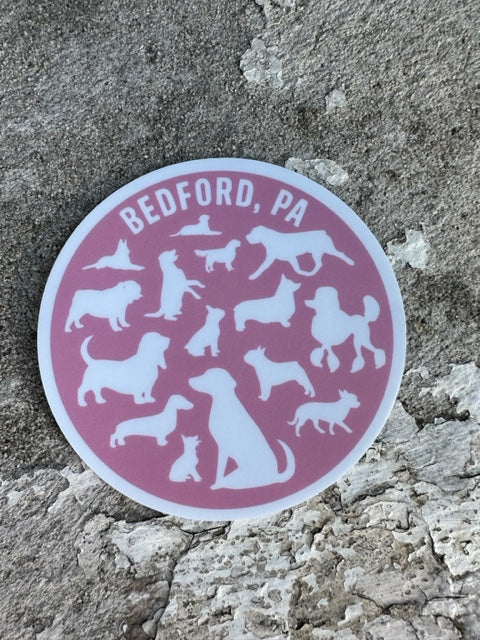 Dogs in Bedford PA Sticker