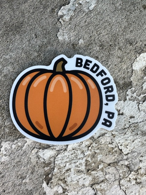 Orange Pumpkin Bedford Sticker