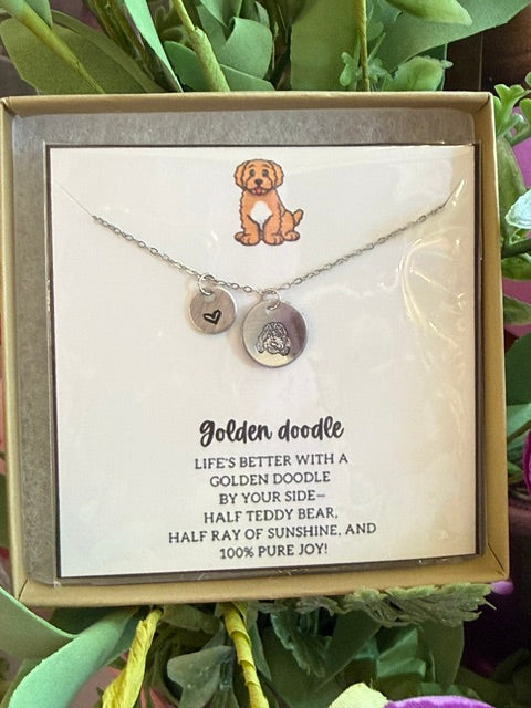 Golden Doodle Necklace | Silver