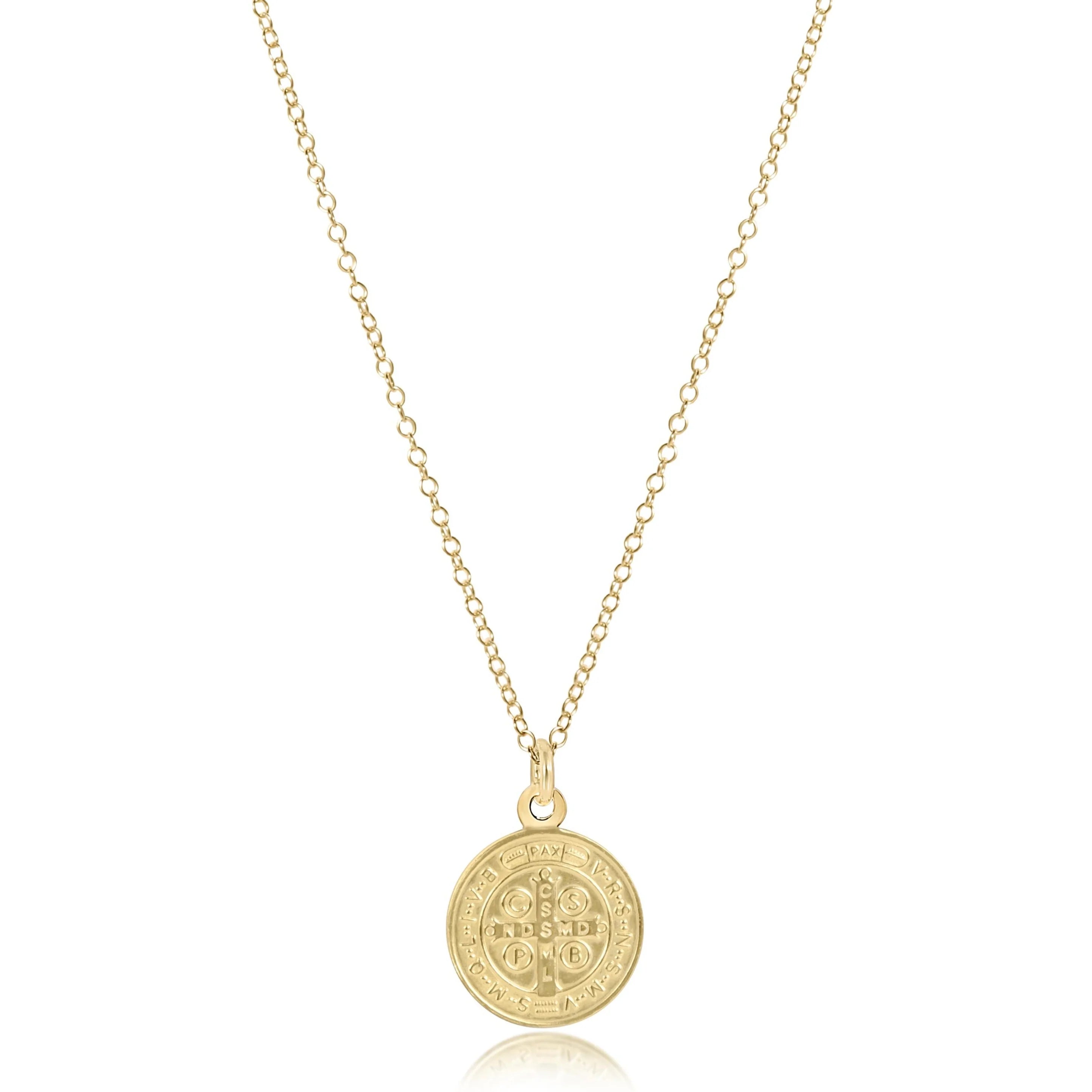 enewton 16" Blessing Gold Disc Necklace
