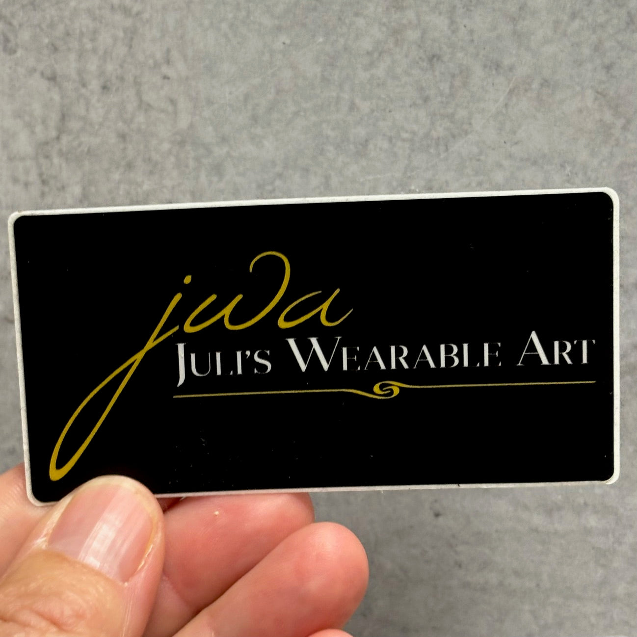 Juli's Wearable Art Logo Sticker