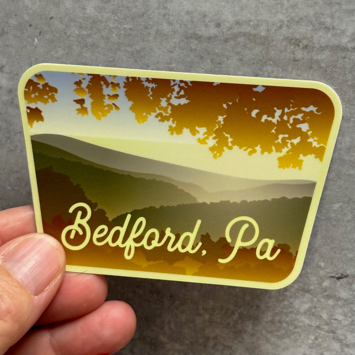 Bedford PA Fall Foliage in the Valley Sticker