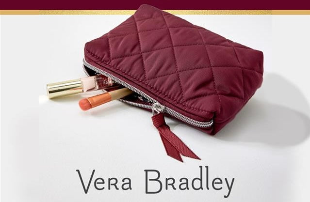 Vera Bradley Makeup Bag- Raisin