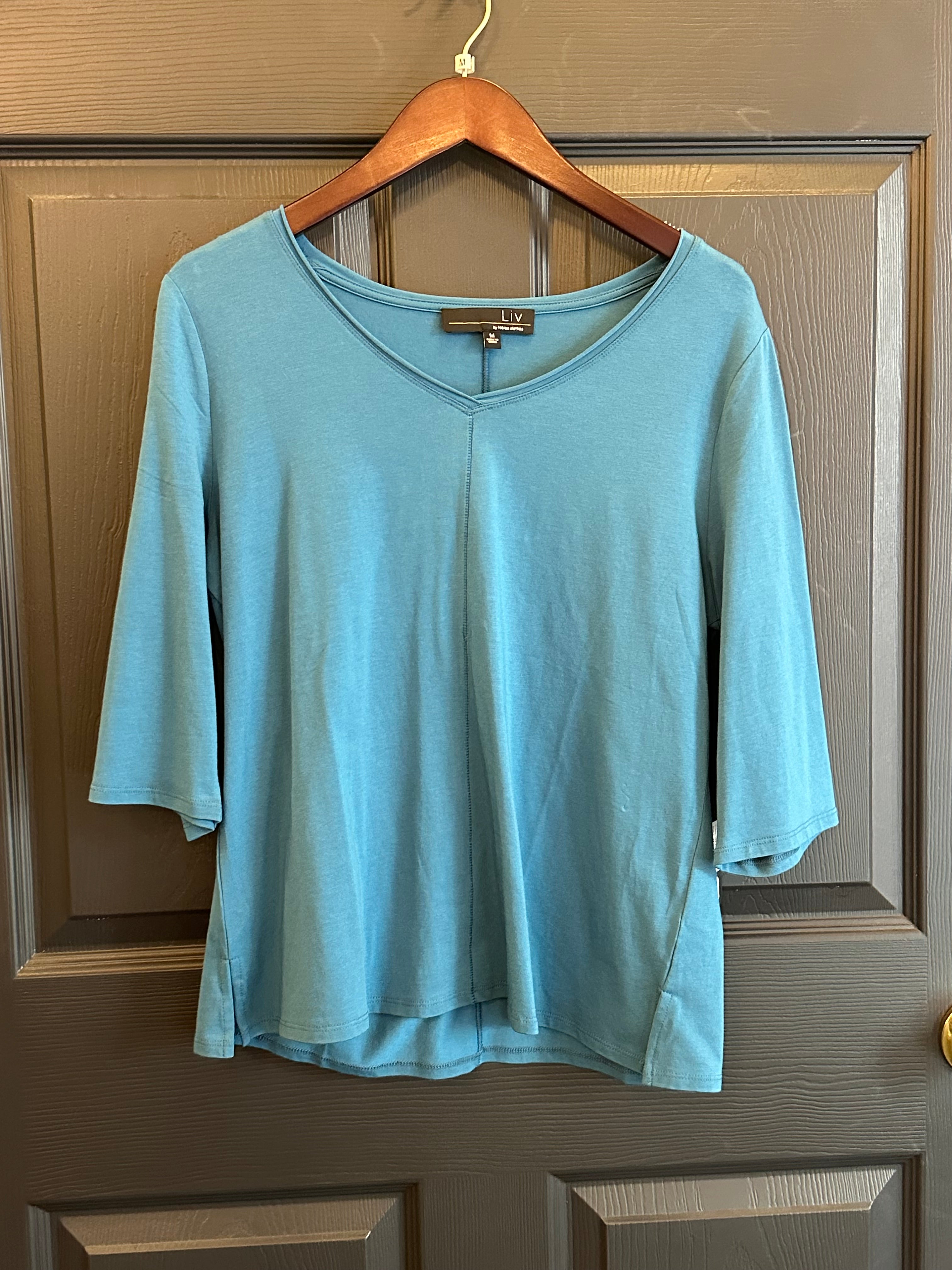 Liv by Habitat Ocean Blue Elbow Sleeve Tee