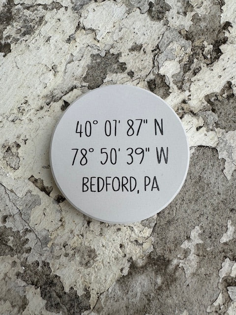 Bedford PA Car Coasters